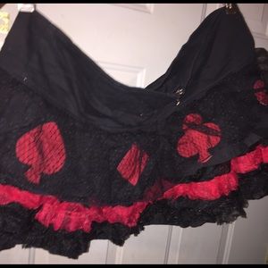Queen of hearts costume skirt